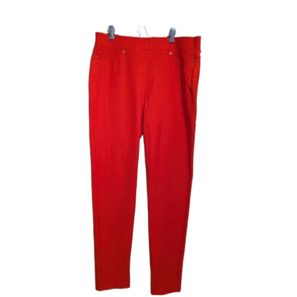 Michael Kors L Pants Red Cardinal Cotton slim stretch Preppy Comfort Hoildays